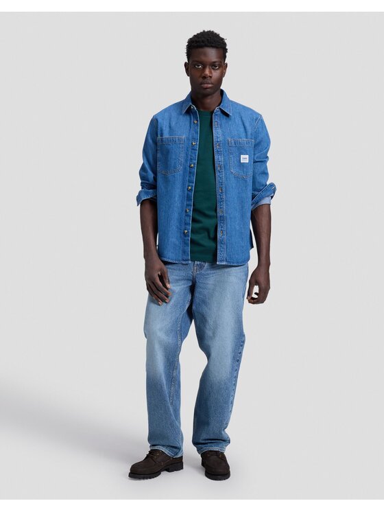 Lee Lee Koszula WORKWEAR SHIRT 2.0 Niebieski Relaxed Fit