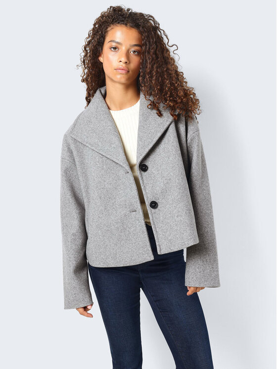 Noisy May Noisy May Prechodný kabát Halston 27028853 Sivá Loose Fit