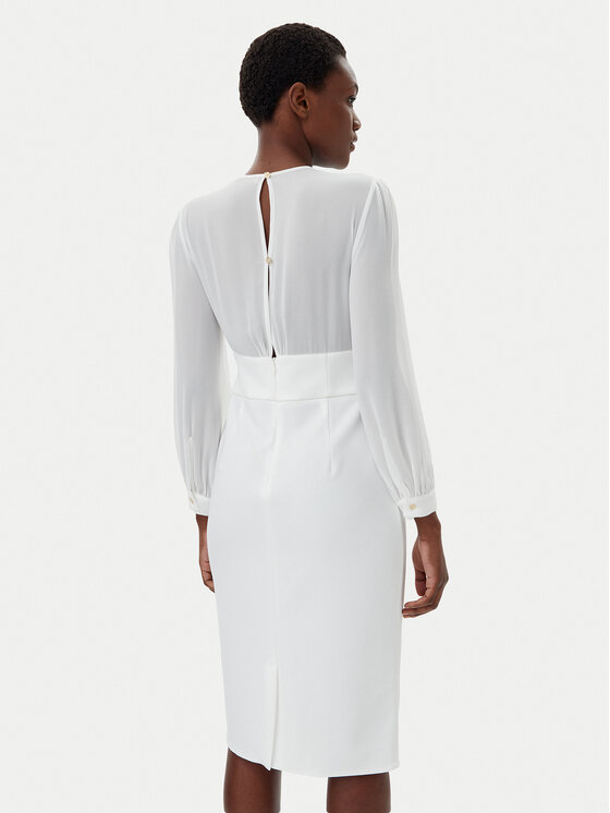 Rinascimento Rinascimento Rochie cocktail CFC0123289003 Alb Regular Fit