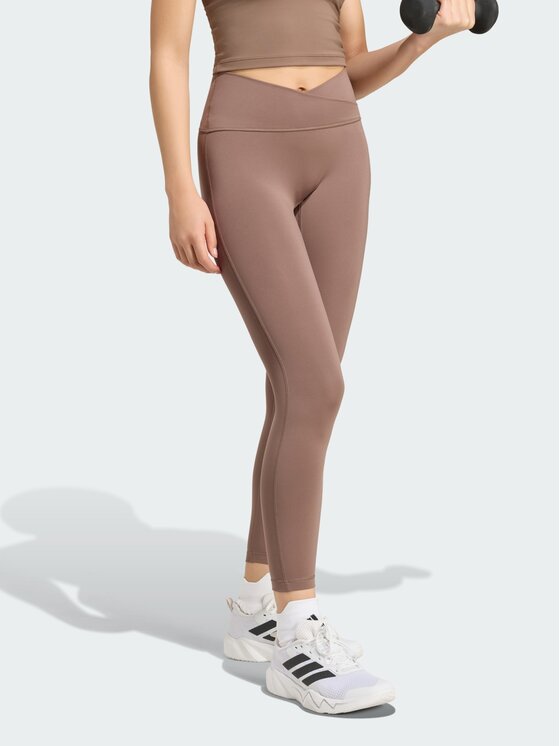 adidas adidas Legginsy 158041 Brązowy Fitted Fit