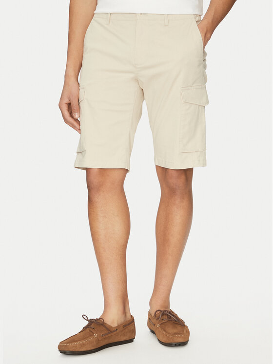 Tommy Hilfiger Bavlnené šortky John MW0MW31244 Béžová Regular Fit