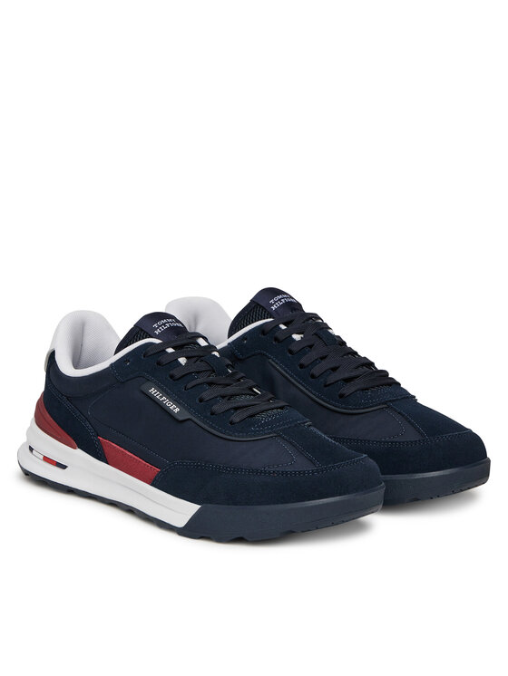 Tommy Hilfiger Tommy Hilfiger Laisvalaikio batai Retro Runner Nylon Mix FM0FM05523 Tamsiai mėlyna