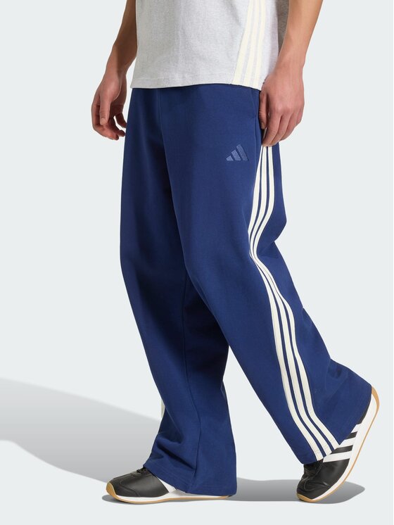 adidas adidas Spodnie materiałowe 167693 Niebieski Loose Fit
