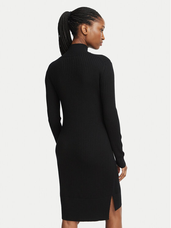 Calvin Klein Calvin Klein Trikotāžas kleita LV044H362G Melns Slim Fit