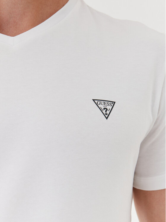 Guess Guess T-Shirt U97M01 K6YW1 Bílá Slim Fit