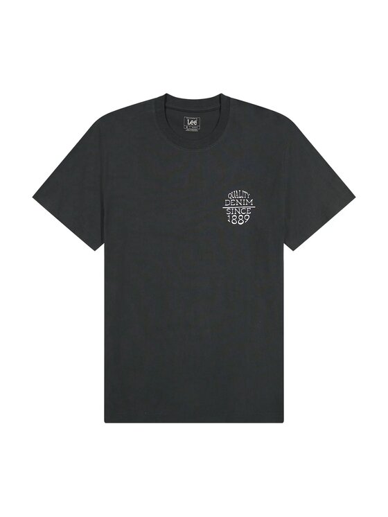 Lee Lee T-Shirt Relaxed Tee Czarny Relaxed Fit