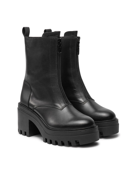 Calvin Klein Jeans Calvin Klein Jeans Botki Chunky Heeled Zip YW0YW01541 Czarny