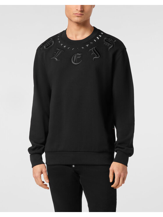 PHILIPP PLEIN PHILIPP PLEIN Bluza 24907 Czarny Regular Fit