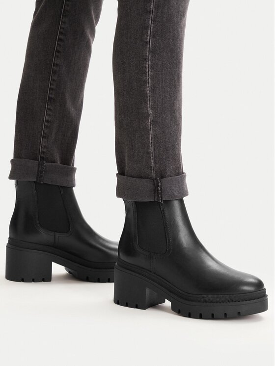 Tamaris Tamaris Kotníková obuv s elastickým prvkem 1-25459-41 Černá