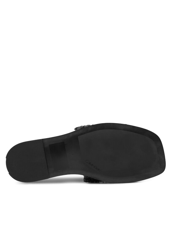 Calvin Klein Calvin Klein Şlapi Flat Slide Latt HW0HW02143 Negru
