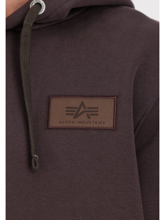 Alpha Industries Alpha Industries Bluza Back Print Hoodie Brązowy Regular Fit
