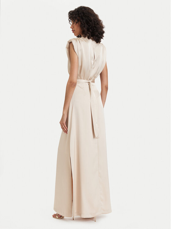ACCESS FASHION ACCESS FASHION Sukienka wieczorowa 63-3309-122 Kremowy Regular Fit