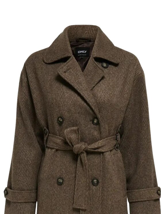 ONLY ONLY Παλτό Cappotto donna onl gina life coat Καφέ Regular Fit