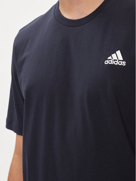 adidas adidas T-Shirt Essentials Single Jersey Embroidered Small Logo T-Shirt HY3404 Niebieski Regular Fit