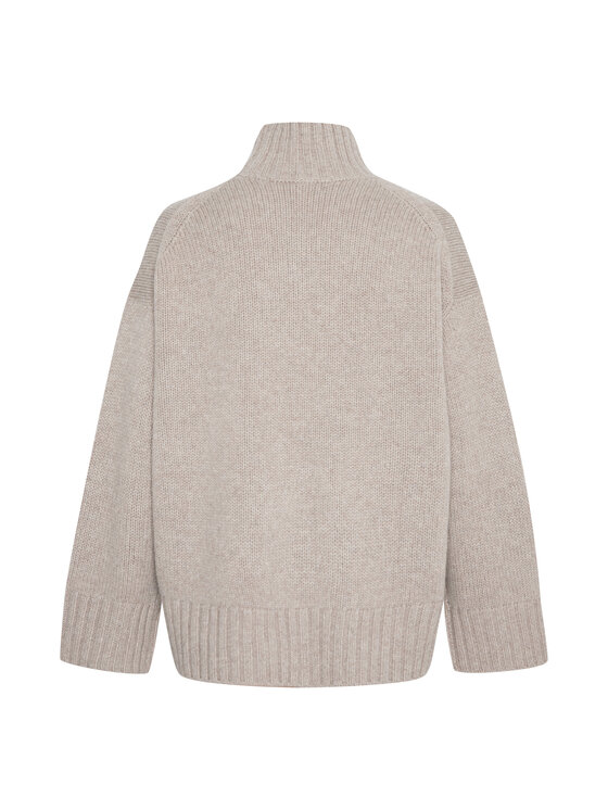 Style Republic Style Republic Golf Sweter o kroju oversize typu boxy, z mieszanki kaszmiru i wełny Brązowy jasny Boxy Fit