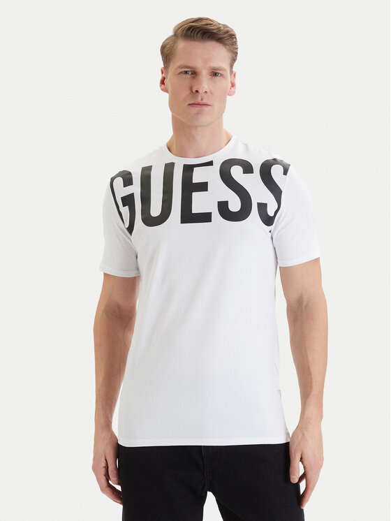 Guess Guess Tricou F6GI01 J1314 Alb Slim Fit