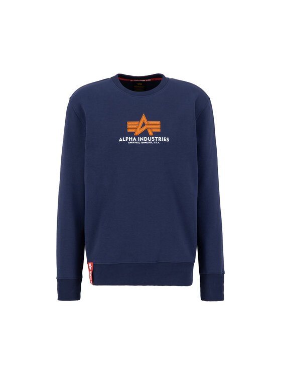 Alpha Industries Alpha Industries Bluza Basic Rubber Sweatshirt Granatowy Regular Fit