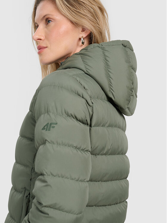 4F 4F Kurtka puchowa NATURAL (DOWN) WARMTH Khaki Regular Fit