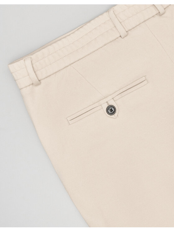 Borgio Borgio Spodnie garniturowe cintano Beżowy Slim Fit