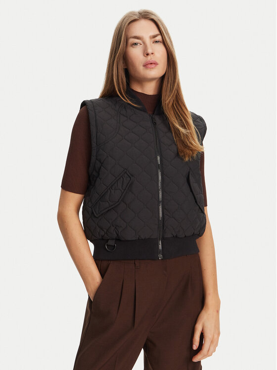 Hunter Hunter Куртка бомбер Shira HARW0046251 Чорний Cropped Fit