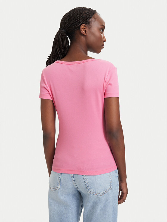 Tommy Jeans Tommy Jeans Tričko Essential DW0DW17385 Svetloružová Slim Fit