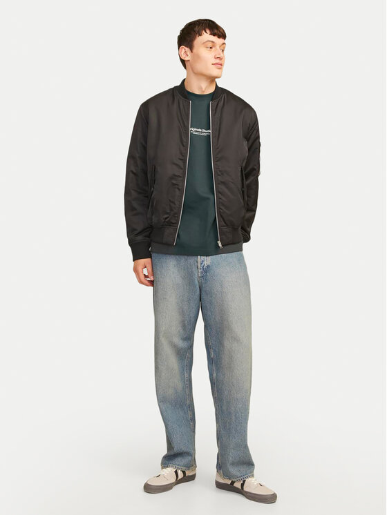 Jack & Jones Jack & Jones Longsleeve Vesterbro 12251775 Zielony Loose Fit