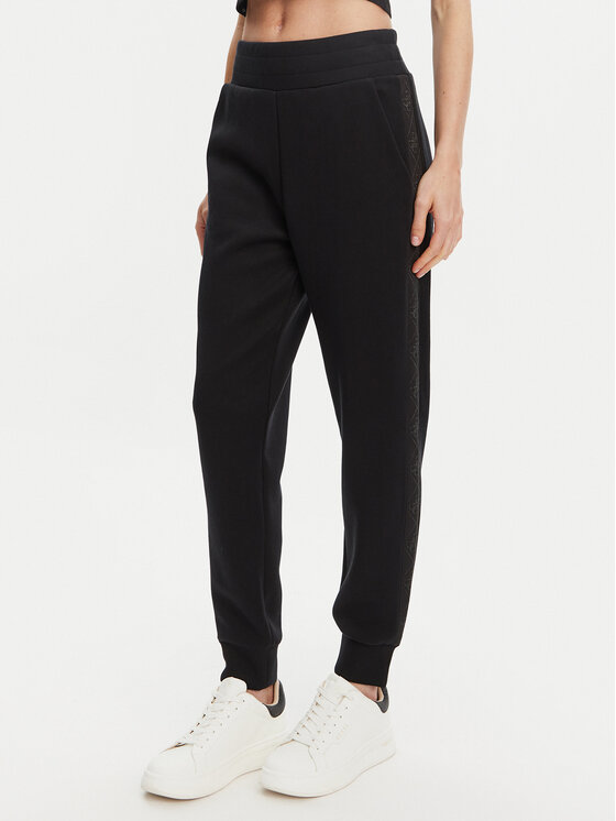 Guess Guess Teplákové kalhoty W5YB11 KBYE2 Černá Regular Fit