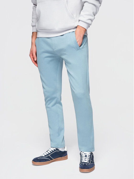 Ombre Ombre Spodnie dresowe OM-PABS-0304 Niebieski Slim Fit