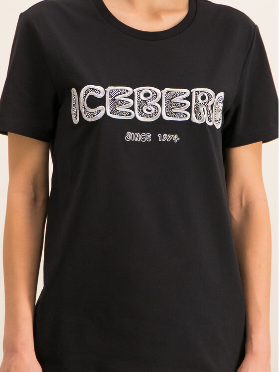 Iceberg Iceberg Tričko 20EI2P0F0926309 Čierna Regular Fit