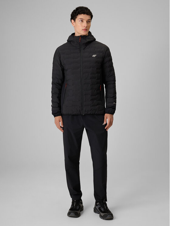 4F 4F Spodnie outdoor TREKKING Czarny Regular Fit