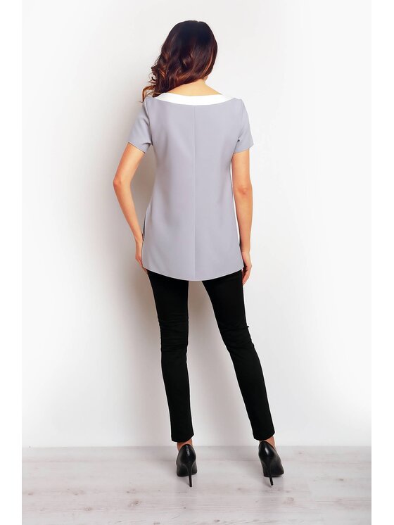 Infinite You Infinite You Bluzka M083 Szary Basic Fit