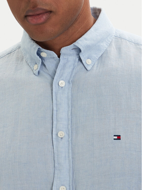 Tommy Hilfiger Tommy Hilfiger Krekls MW0MW41530 Gaiši zila Regular Fit