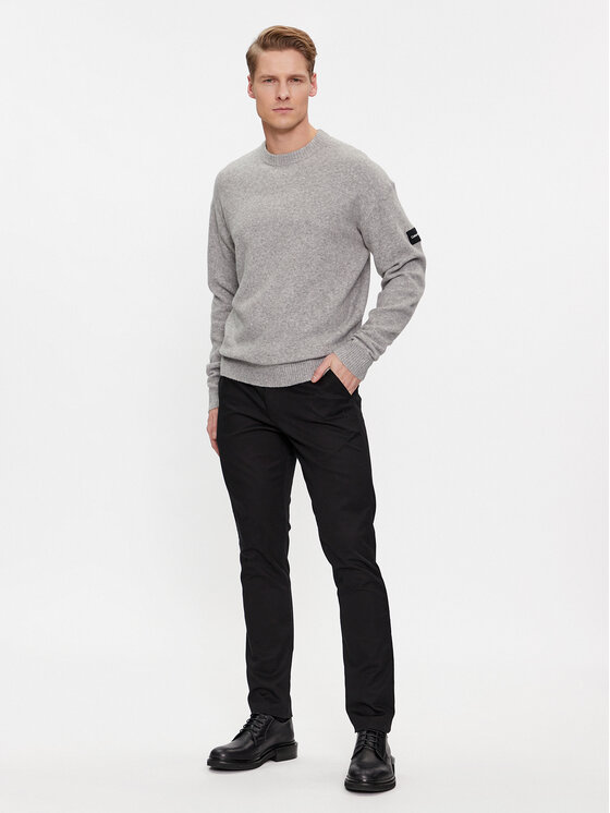 Calvin Klein Calvin Klein Megztinis K10K110401 Pilka Regular Fit