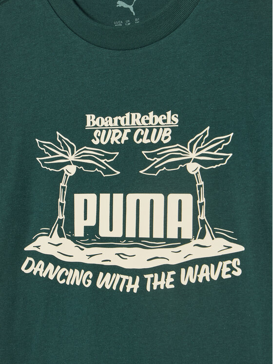 Puma Puma T-Shirt MID90S Graphic 685152 Zielony Regular Fit