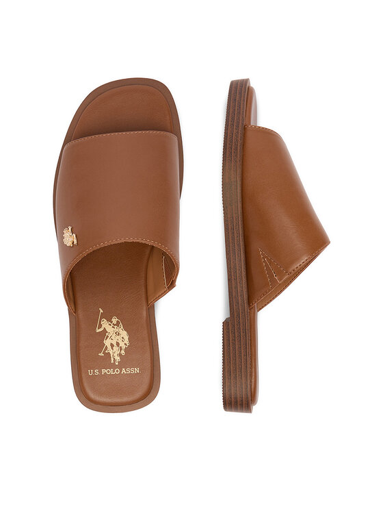 U.S. Polo Assn. U.S. Polo Assn. Klapki EO-MARINA003W/6Y1 Brązowy