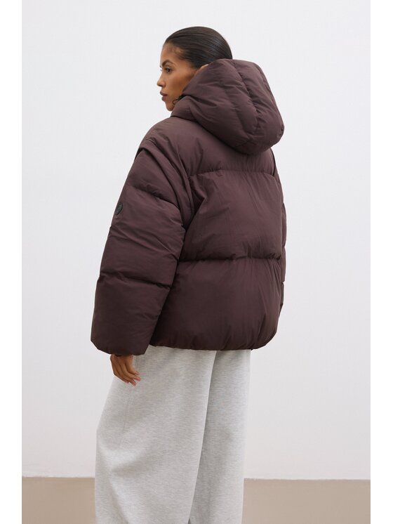 Estro Estro Kurtka puchowa ER00120566 Brązowy ciemny Loose Fit