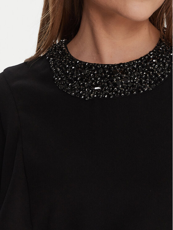 LOLA CASADEMUNT LOLA CASADEMUNT Sukienka koktajlowa MF2516012 Czarny Regular Fit