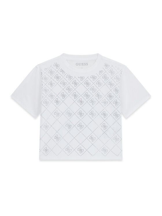 Guess Tricou J6GI05 K6YW4 Alb Boxy Fit