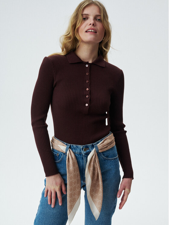 MARI PRETI MARI PRETI Svetr Grace Hnědá Regular Fit