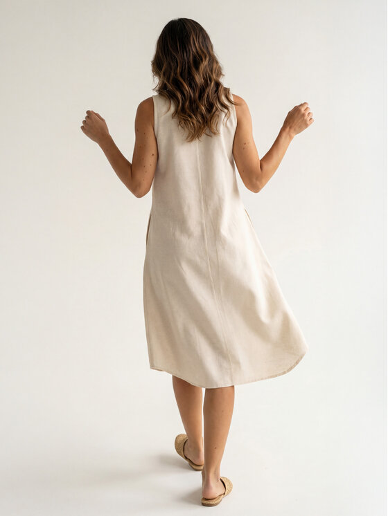 Feba Feba Vestito estivo F253 Beige Oversize