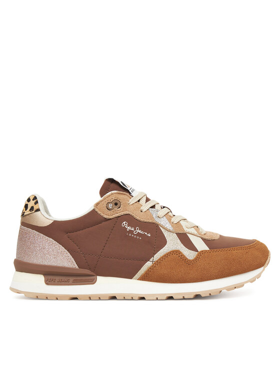 Pepe Jeans Pepe Jeans Sneakersy Brit Glitter W PLS400005 Brązowy