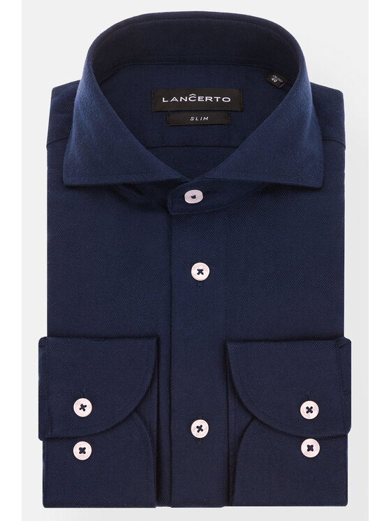 Lancerto Lancerto Koszula Frankie Granatowy Slim Fit