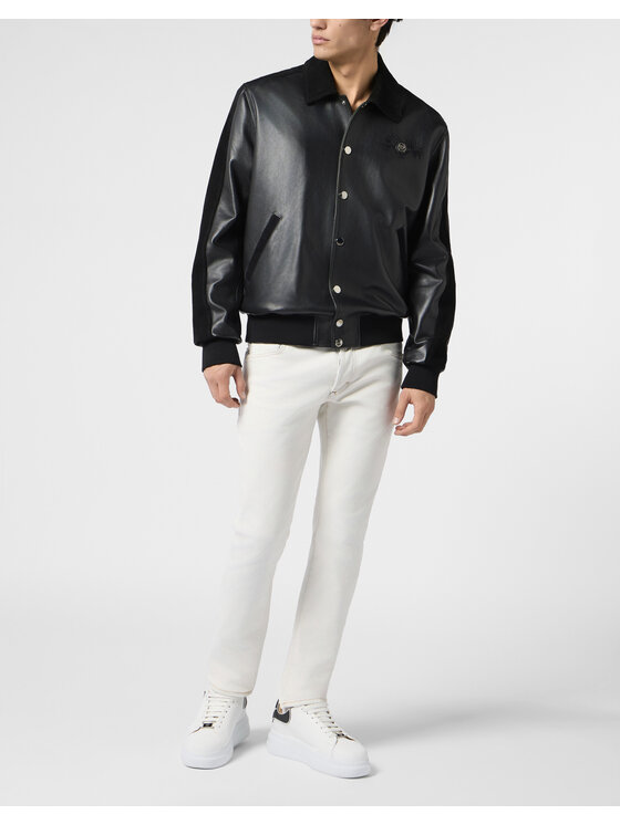 PHILIPP PLEIN PHILIPP PLEIN Jeansy 30579 Biały Straight Leg