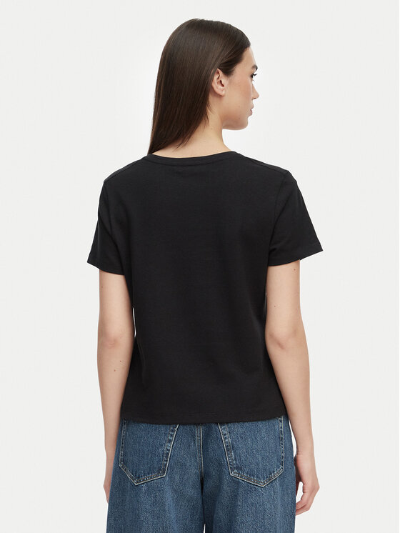 Tommy Hilfiger Tommy Hilfiger Тишърт WW0WW48704 Черен Regular Fit