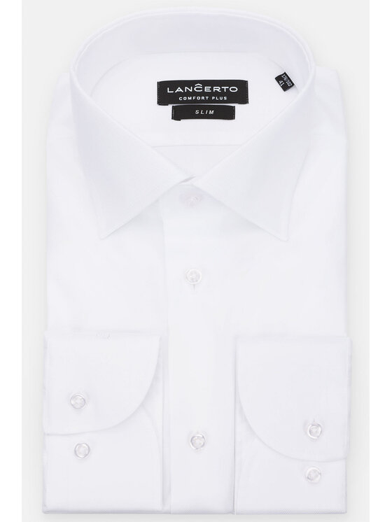 Lancerto Lancerto Koszula Giovani Biały Slim Fit