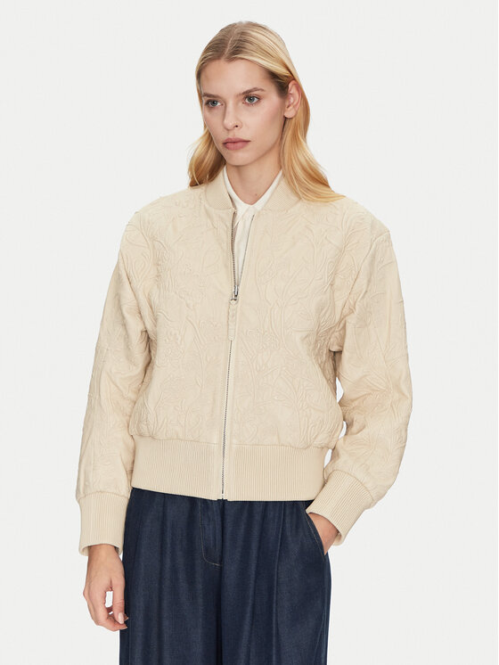 Munthe Giacca di pelle Ferril 251151525105 Beige Relaxed Fit, taglia : 40