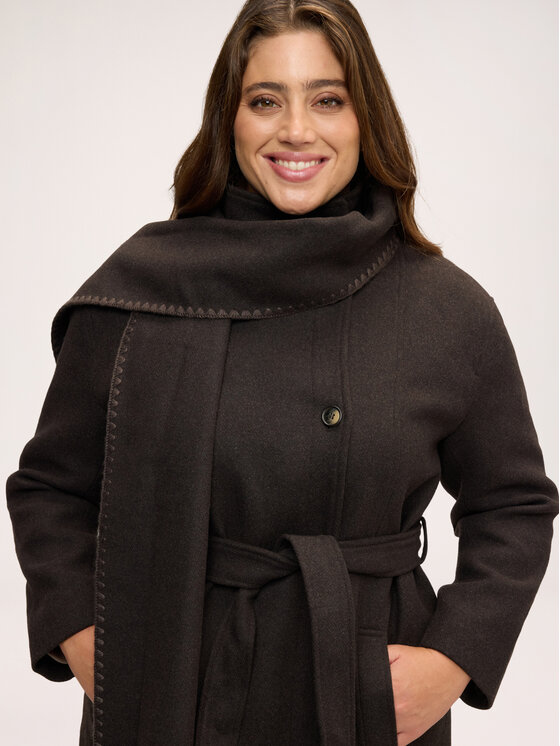 Fiorella Rubino Fiorella Rubino Płaszcz zimowy 0042T000395N022 Brązowy Regular Fit