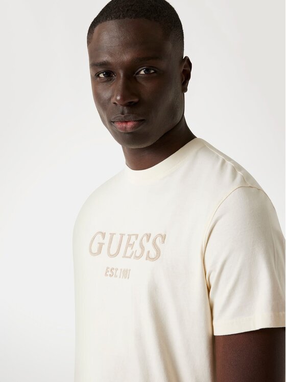 Guess Guess T-Shirt 175665 Beżowy Classic Fit