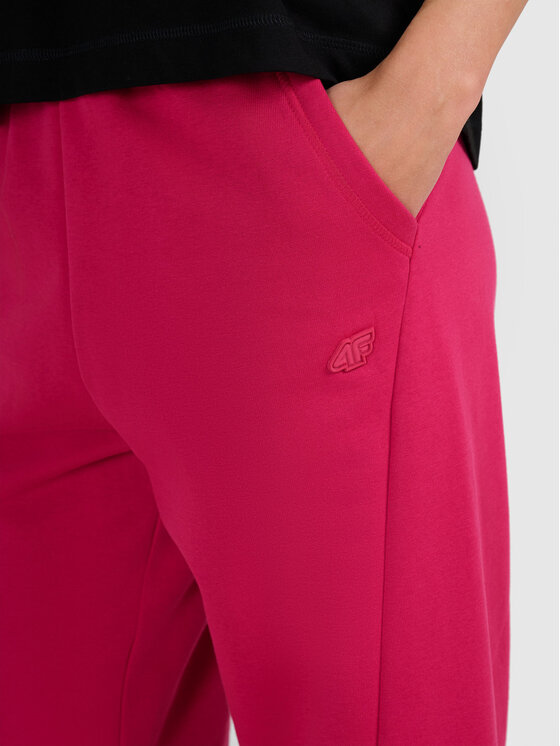 4F 4F Spodnie dresowe EASY WEAR Różowy ciemny Regular Fit