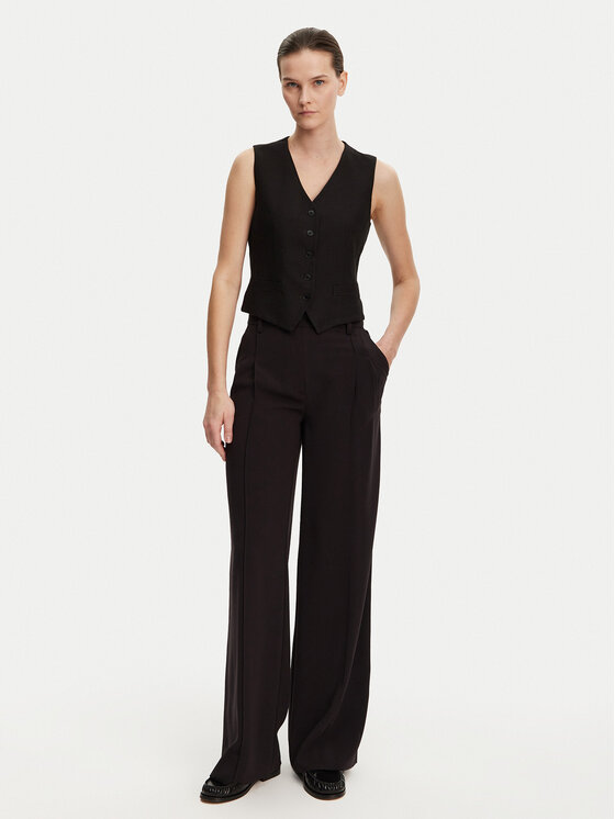 Weekend Max Mara Weekend Max Mara Vestă elegantă Pace 2515151012 Negru Slim Fit